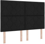 vidaXL Κρεβάτι με Κουτί και Στρώμα Μαύρο 160x200 εκ. Ύφασμα