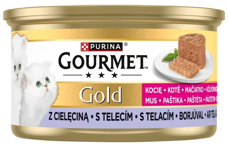 Γατοτροφή Purina Gourmet Gold Kitten Veal mousse 85 g
