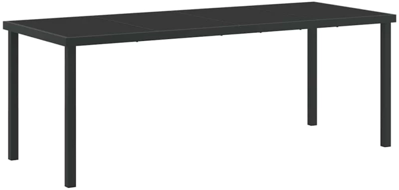 vidaXL Σετ Γευμάτων Κήπου 7 Τεμαχίων Μαύρο Πολυ-Ράτινα