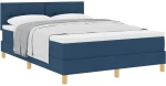 vidaXL Κρεβάτι με Σπαστό Υπόστημα Μπλε 160x200 cm Ύφασμα