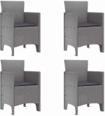 vidaXL Σετ Τραπεζαρίας Κήπου 5 pcs Ανοιχτό γκρι 150 x 100 x 73 εκ.