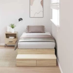vidaXL Κρεβάτι αποθήκευσης σε χρώμα Σονόμα 90x200 εκ