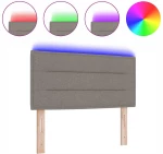 vidaXL LED Κεφαλάρι Σχεδίαση Γραμμών Ταουπέ 100 εκ Ύφασμα