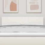 vidaXL LED Κεφαλάρι Απλή Σχεδίαση Κρεμ 80 εκ Κορντούρα
