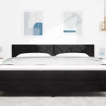 vidaXL LED Κεφαλάρι Διαμαντιών, Μαύρο, 180 εκ, Βελούδο