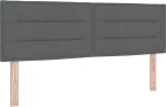 vidaXL Κρεβάτι Box Spring με Ματress Σκούρο Γκρι 140x190 εκ Υφάσματα