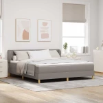 vidaXL Κρεβάτι Βάση με Στρώμα Ταπέ τo 180x200 εκ ύφασμα