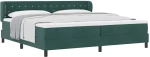 vidaXL Κρεβάτι Box Spring με Στρώμα Σκούρο Πράσινο 200x200 cm Βελούδο