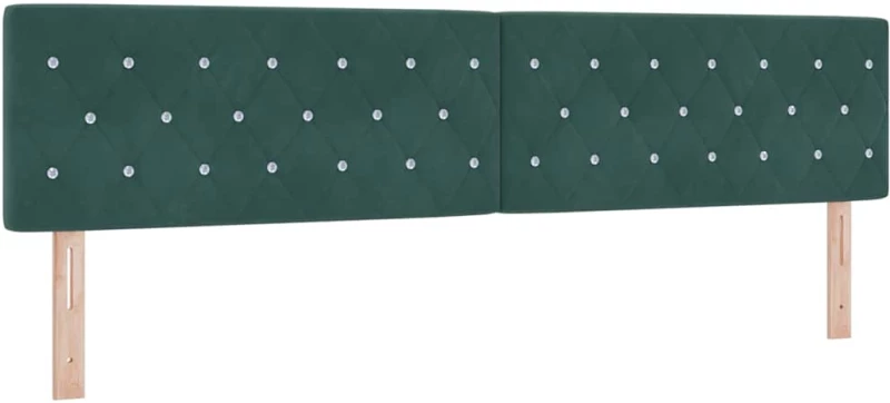 vidaXL Κρεβάτι Box Spring με Στρώμα Σκούρο Πράσινο 200x200 cm Βελούδο