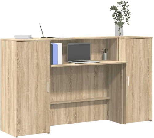vidaXL Γραφείο υποδοχής Sonoma Δρυς 180x50x103,5εκ. Επεξεργασμένο Ξύλο