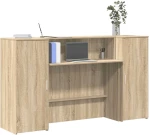 vidaXL Γραφείο υποδοχής Sonoma Δρυς 180x50x103,5εκ. Επεξεργασμένο Ξύλο