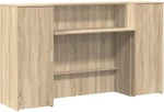 vidaXL Γραφείο υποδοχής Sonoma Δρυς 180x50x103,5εκ. Επεξεργασμένο Ξύλο
