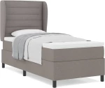 vidaXL Κρεβάτι Box Spring με Στρώμα σε Ταμπά, 90x190 εκ., Ύφασμα
