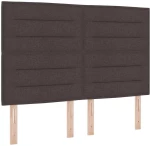 vidaXL Κρεβάτι με Στρώμα Καφέ 140x190 εκ σε Υφασμάτινη Επένδυση