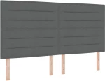 vidaXL Κρεβάτι με Στρώμα Γκρι 180x200 εκ. Υφασμάτινο