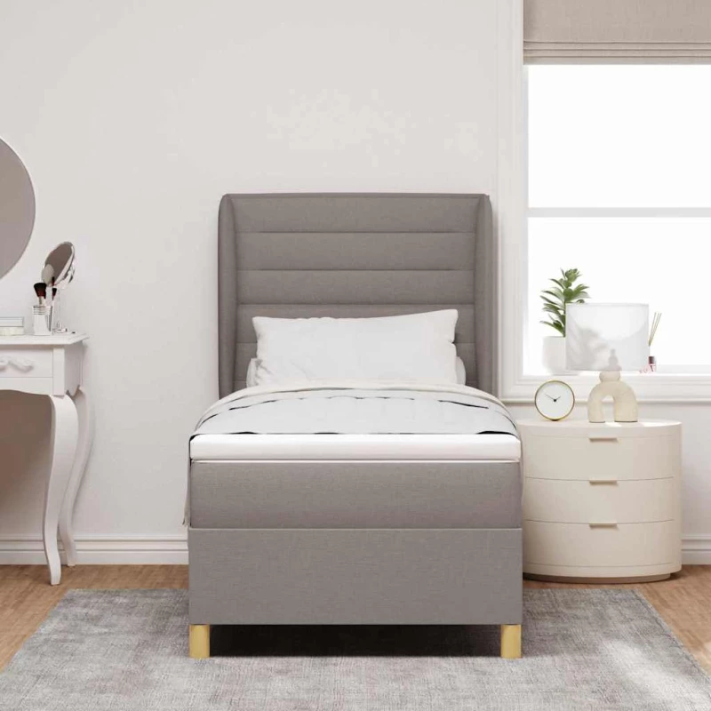Κρεβάτι με Στρώμα vidaXL Ταπαου 80x200 εκ Fabric