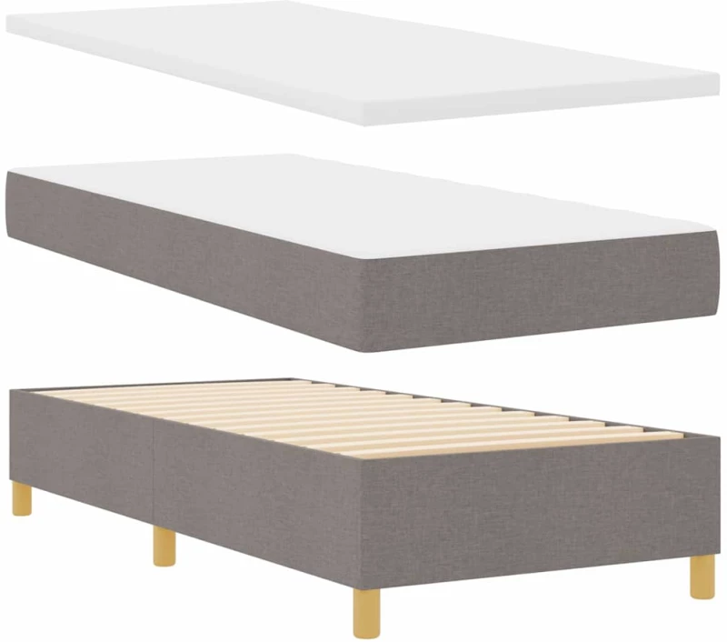 Κρεβάτι με Στρώμα vidaXL Ταπαου 80x200 εκ Fabric