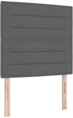 vidaXL Κρεβάτι Box Spring με Στρώμα Σκούρο Γκρι 90x200 εκ. Υφασμάτινο