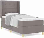 Κρεβάτι Box Spring vidaXL με Στρώμα Ταπέντα 100x200 εκ. Υφασμάτινο