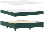 vidaXL Κρεβάτι Box Spring με Στρώμα Σκούρο Πράσινο 180x200 εκ. Βελούδο