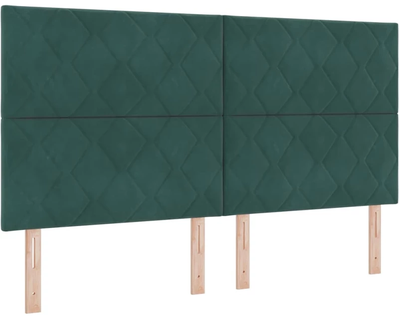 vidaXL Κρεβάτι Box Spring με Στρώμα Σκούρο Πράσινο 180x200 εκ. Βελούδο