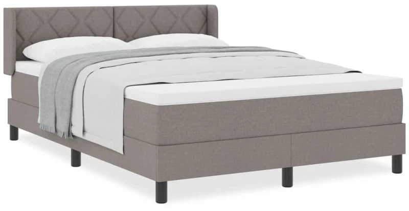 vidaXL Κρεβάτι Box Spring με Στρώμα – Ταουπέ, 140 x 200 εκ, Υφάσματος