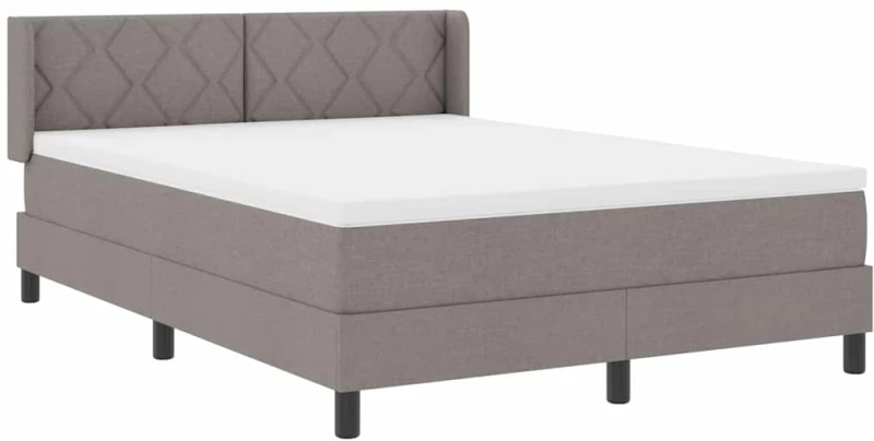 vidaXL Κρεβάτι Box Spring με Στρώμα – Ταουπέ, 140 x 200 εκ, Υφάσματος