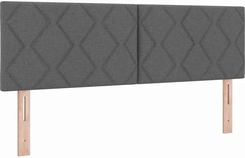vidaXL Κρεβάτι Box Spring με Στρώμα, Σκούρο Γκρι, 160 x 200 εκ., Ύφασμα
