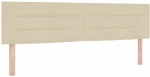 vidaXL Κρεβάτι με ελατήριο και στρώμα , κρεμ, 180 x 200 cm, ύφασμα