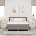 vidaXL Κρεβάτι Box Spring με Στρώμα σε Ταμπά, 140 x 190 εκ.