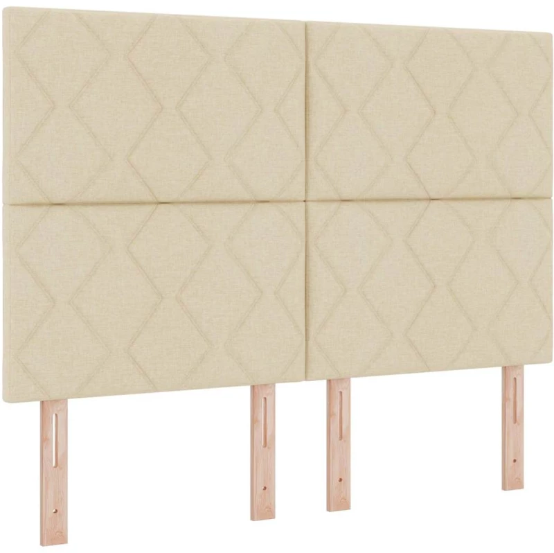 vidaXL Κρεβάτι Box Spring με Μαξιλάρι Κρέμα 160x200 εκ. Υφάσματος