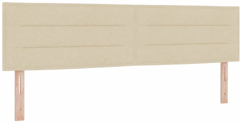 vidaXL Κρεβάτι Box Spring με Στρώμα & LED Κρεμ 180x200 εκ. Ύφασμα