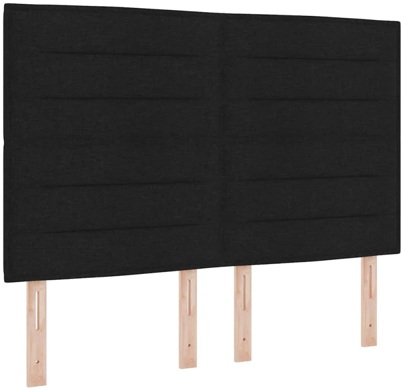 vidaXL Κρεβάτι με ελατήρια και στρώμα & LED - Μαύρο, 140 x 200 εκ, Καπιτονέ