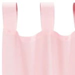 vidaXL Voile κουρτίνες με τσέπες ράβδου 2 τεμάχια Ανοιχτό Ροζ