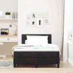 Κρεβάτι Box Spring vidaXL με Στρώμα Μαύρο 120x200 εκ. Βελούδο