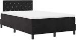 Κρεβάτι Box Spring vidaXL με Στρώμα Μαύρο 120x200 εκ. Βελούδο