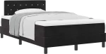 Κρεβάτι Box Spring vidaXL με Στρώμα Μαύρο 120x200 εκ. Βελούδο