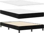 Κρεβάτι Box Spring vidaXL με Στρώμα Μαύρο 120x200 εκ. Βελούδο