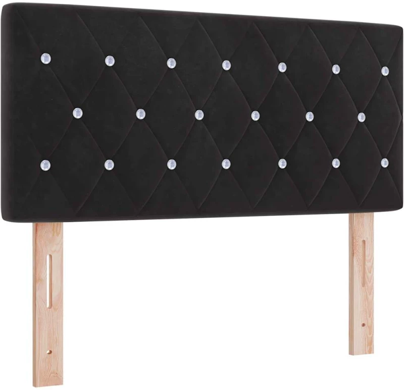 Κρεβάτι Box Spring vidaXL με Στρώμα Μαύρο 120x200 εκ. Βελούδο