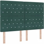 κρεβάτι box spring vidaXL με στρώμα σκούρο πράσινο 140x190 εκ. βελούδο