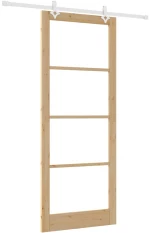 Συρόμενη Πόρτα vidaXL με Σετ Hardware 93x232 cm Μασίφ Ξύλο Πεύκου