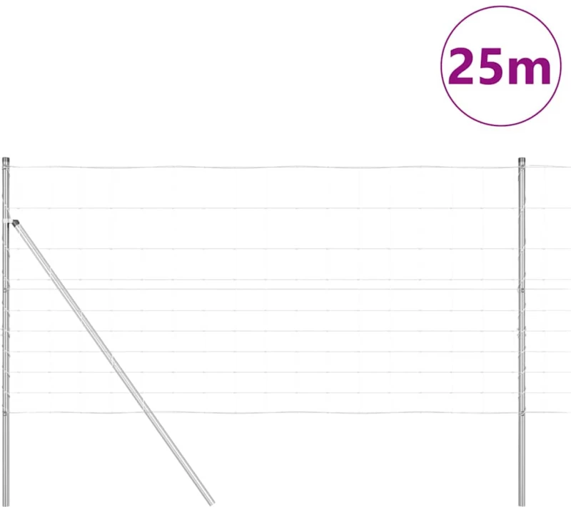 vidaXL Φράχτης Πεδίoυ 1,2 x 25 μ Γαλβανισμένος Σίδηρος