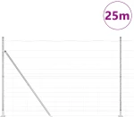 vidaXL Φράχτης Γηπέδου 1.6x25 μ Γαλβανισμένος Χάλυβας