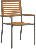 vidaXL Σετ Τραπεζαρίας Κήπου 7 pcs Γκρι 200 x 100 x 74 cm