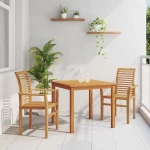 vidaXL Καρέκλα Κήπου Στάκιγκ 2 τεμάχια από Στερεό Ξύλο Τεϊκ