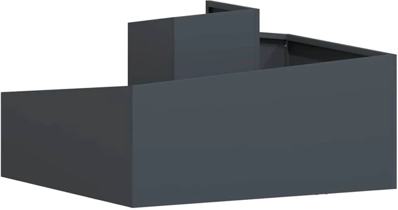 vidaXL Γλάστρα Ανθρακί 80x80x50 εκ από Χάλυβα Ψυχρής Έλασης