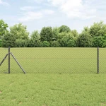 vidaXL Φράχτης Γκρι 10 x 0.4 m Σίδερο