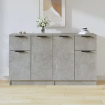 vidaXL Ντουλάπια 2 τεμ. Γκρι Σκυροδέματος 60x30x70 εκ. Επεξεργ. Ξύλο