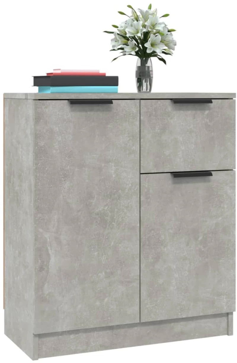 vidaXL Ντουλάπια 2 τεμ. Γκρι Σκυροδέματος 60x30x70 εκ. Επεξεργ. Ξύλο