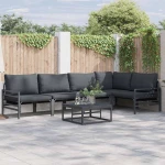 vidaXL Σετ Καναπέ Κήπου 5 pcs Ανθρακί Ατσάλι